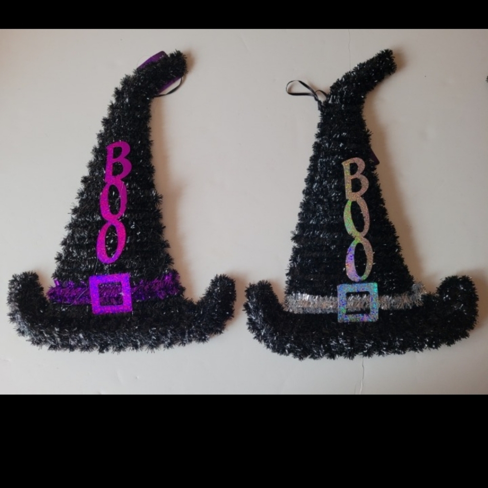 2 Tinsel Witch Hat For Wreath Making